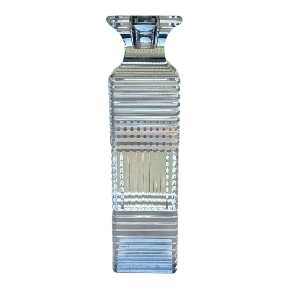 Val Saint Lambert Crystal Candlestick | The Laslo Collection SIGNED